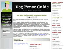 Tablet Screenshot of dog-fence-guide.com